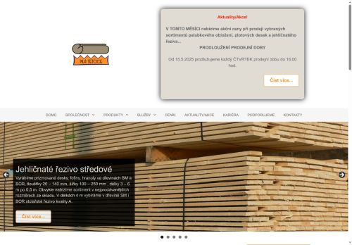 Zobrazit webové stránky Pila Tetčice, a.s.