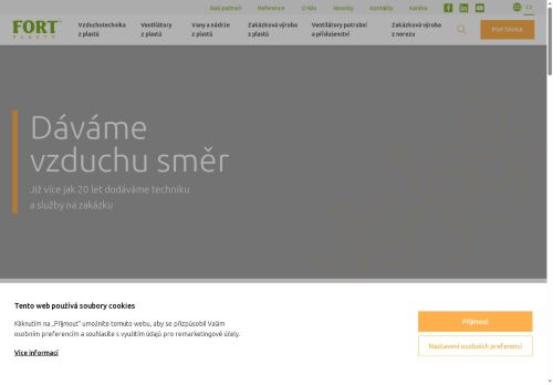 Webové stránky FORT- PLASTY s.r.o., Kroměříž