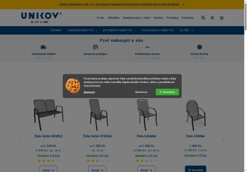 Webové stránky UNIKOV Steel spol. s r.o., Bzenec