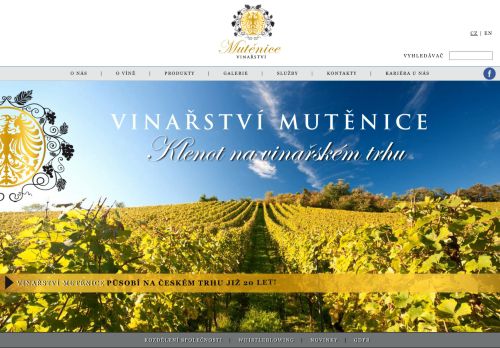 Webové stránky Vinařství Mutěnice, s.r.o., Mutěnice