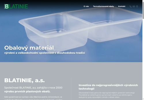 BLATINIE, a.s. nabízí práci na pozici skladník/ce v obci Blatnička