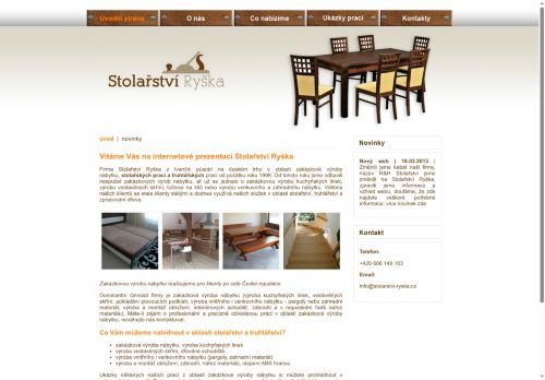Zobrazit webové stránky Stolařství Ryška