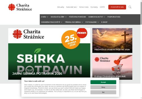 Webové stránky Charita Strážnice, Strážnice