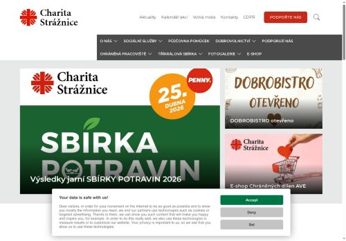 Webové stránky Charita Strážnice, Strážnice
