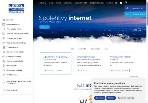 Webové stránky RAAB Computer s.r.o., Bystřice pod Hostýnem