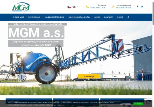 MGM a.s. nabízí práci na pozici Elektromontážník (autoelektrikář) - pracovník/ce montáže postřikovačů v obci Holešov