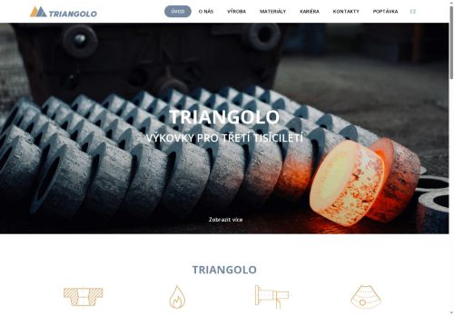 Webové stránky TRIANGOLO spol. s r.o., Hulín