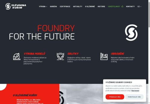 Webové stránky Slévárna Kuřim, a.s., Kuřim