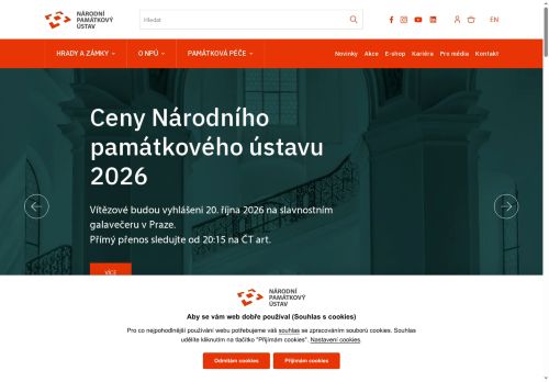 Webové stránky Národní památkový ústav, Kutná Hora