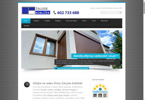 Zobrazit webové stránky Žaluzie – Koblížek