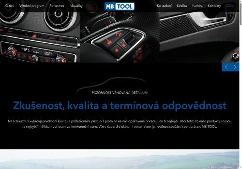 Webové stránky MB TOOL s.r.o., Prostějov