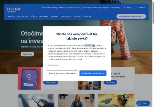Zobrazit webové stránky Česká spořitelna a.s. Okříšky