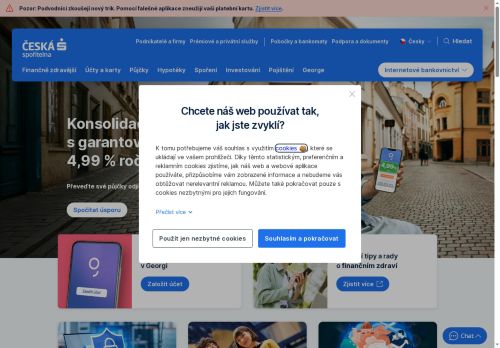 Zobrazit webové stránky Česká spořitelna, a.s. – pobočka Zbýšov