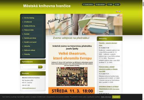 Zobrazit webové stránky Městská knihovna Ivančice