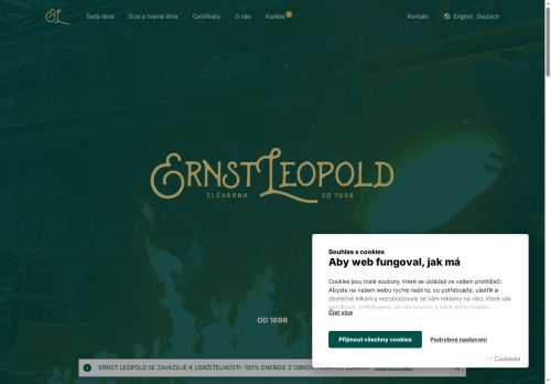 Ernst Leopold s.r.o. nabízí práci na pozici jeřábník (m/ž) v obci Blansko