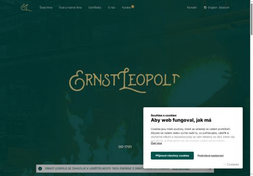 Ernst Leopold s.r.o. nabízí práci na pozici specialista kvality (m/ž) v obci Blansko