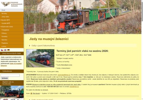 Zobrazit webové stránky Muzeum průmyslových železnic