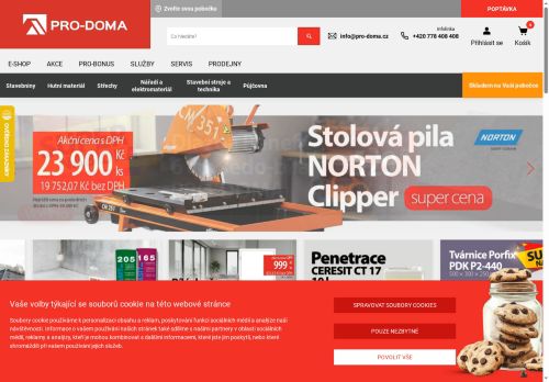 Zobrazit webové stránky PRO-DOMA - stavebniny