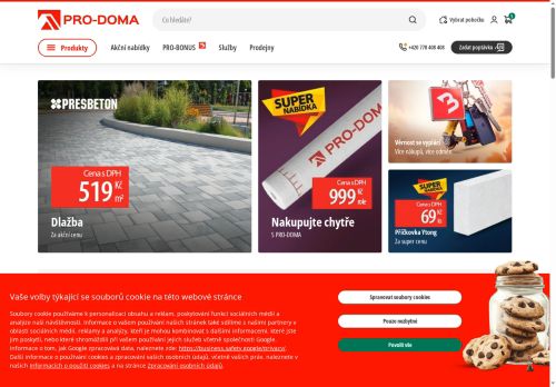 Zobrazit webové stránky PRO-DOMA - stavebniny