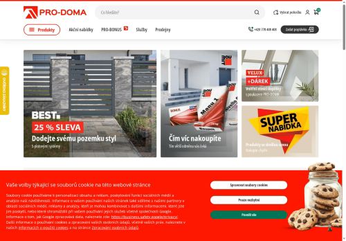 Zobrazit webové stránky PRO-DOMA - stavebniny