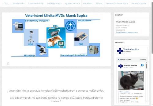 Zobrazit webové stránky Veterinární klinika pro malá zvířata MVDr. Marek Šupica