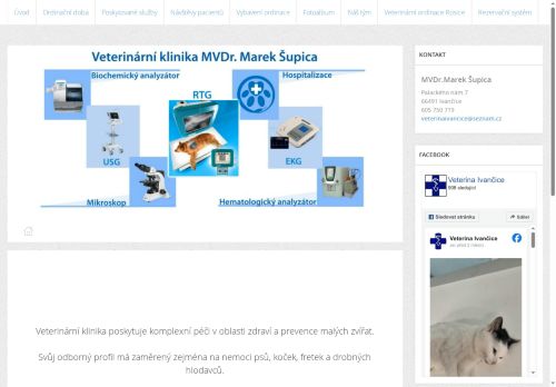 Zobrazit webové stránky Veterinární klinika pro malá zvířata MVDr. Marek Šupica