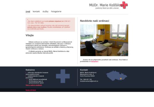 Zobrazit webové stránky Praktický lékař pro děti a dorost - MUDr. Marie Košťálová