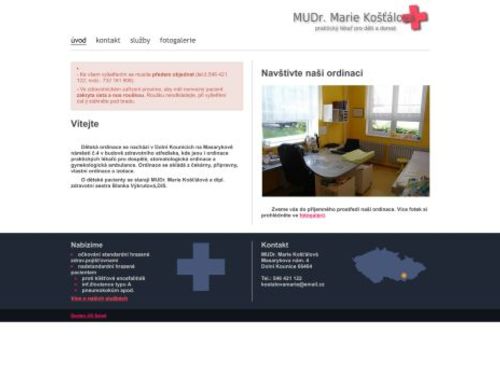Praktický lékař pro děti a dorost - MUDr. Marie Košťálová