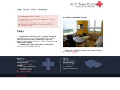 Praktický lékař pro děti a dorost - MUDr. Marie Košťálová