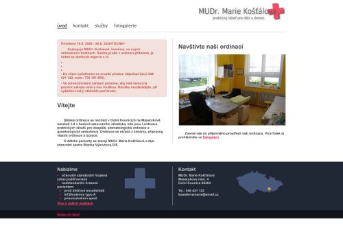 Zobrazit webové stránky Praktický lékař pro děti a dorost - MUDr. Marie Košťálová