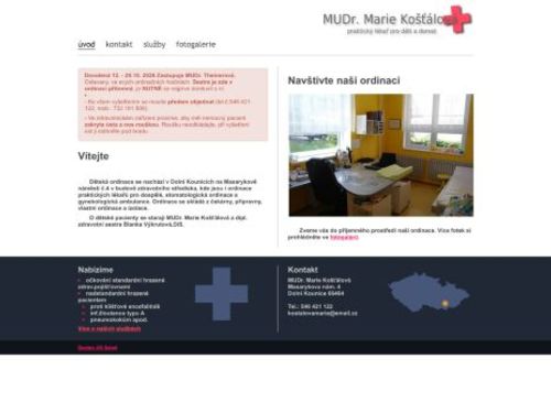 Praktický lékař pro děti a dorost - MUDr. Marie Košťálová