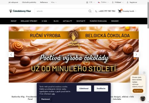 Čokoládovny Fikar, s.r.o. nabízí práci na pozici Obsluha strojů na výrobu pečiva, čokolády a cukrovinek (m/ž) v obci Kuřim