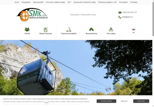 Webové stránky S.M.K., a.s., Blansko