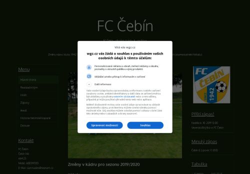 Zobrazit webové stránky FC Čebín