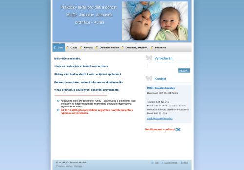 Zobrazit webové stránky Praktický lékař pro děti a dorost - MUDr. Jaroslav Jeroušek
