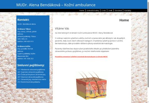 Zobrazit webové stránky MUDr. Alena Bendáková - ordinace Tišnov