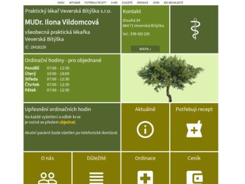 Praktický lékař - MUDr. Ilona Vildomcová