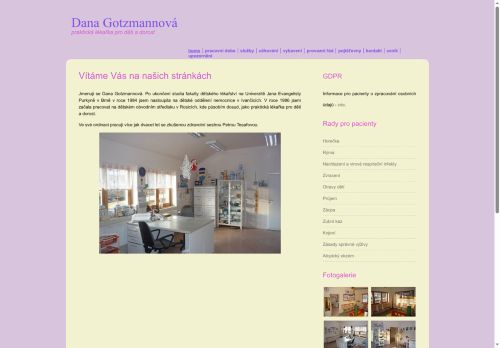 Zobrazit webové stránky Praktický lékař pro děti a dorost - MUDr. Dana Gotzmannová