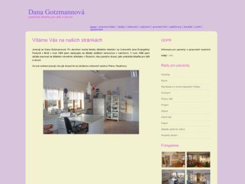 Praktický lékař pro děti a dorost - MUDr. Dana Gotzmannová