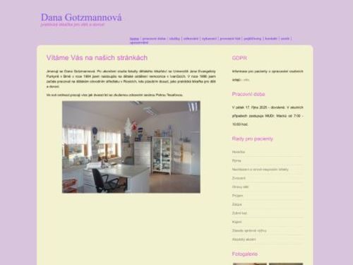 Praktický lékař pro děti a dorost - MUDr. Dana Gotzmannová