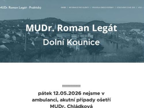 Praktický lékař pro dospělé - MUDr. Roman Legát