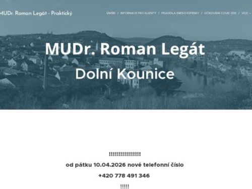 Praktický lékař pro dospělé - MUDr. Roman Legát