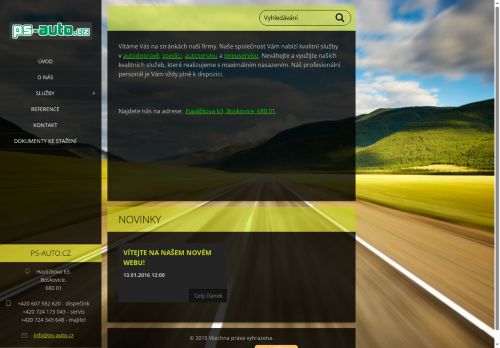 Zobrazit webové stránky P.S. Auto