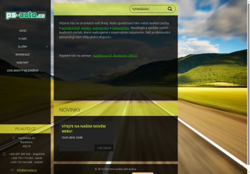 Zobrazit webové stránky P.S. Auto