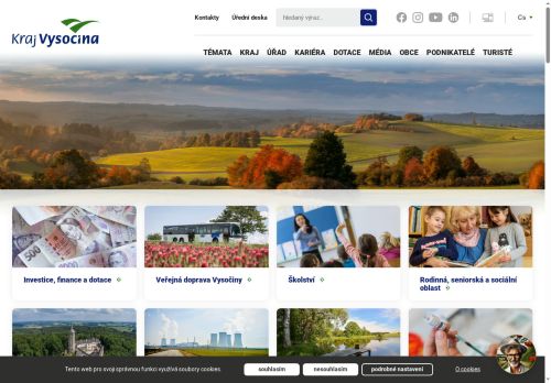 Webové stránky Kraj Vysočina, Jihlava