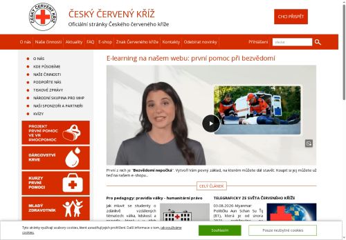 Webové stránky Oblastní spolek Českého červeného kříže Mladá Boleslav, Mladá Boleslav