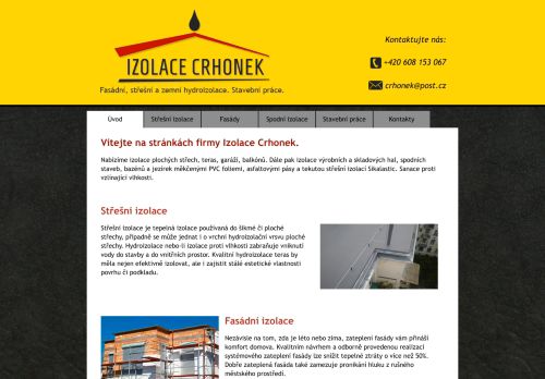 Zobrazit webové stránky Izolace Crhonek