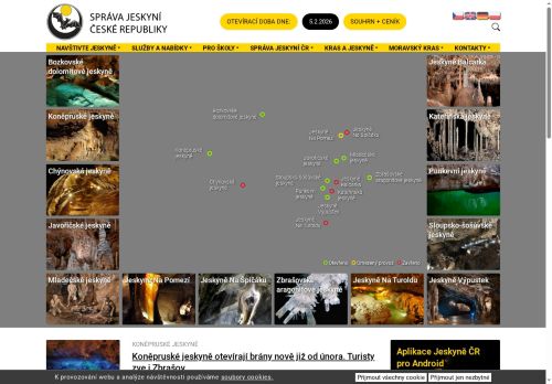 Zobrazit webové stránky CHKO Moravský kras
