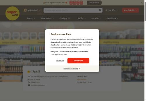 Zobrazit webové stránky SUPER ZOO - prodejna Třebíč