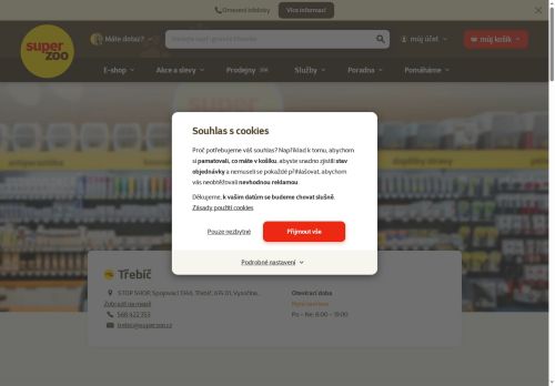 Zobrazit webové stránky SUPER ZOO - prodejna Třebíč
